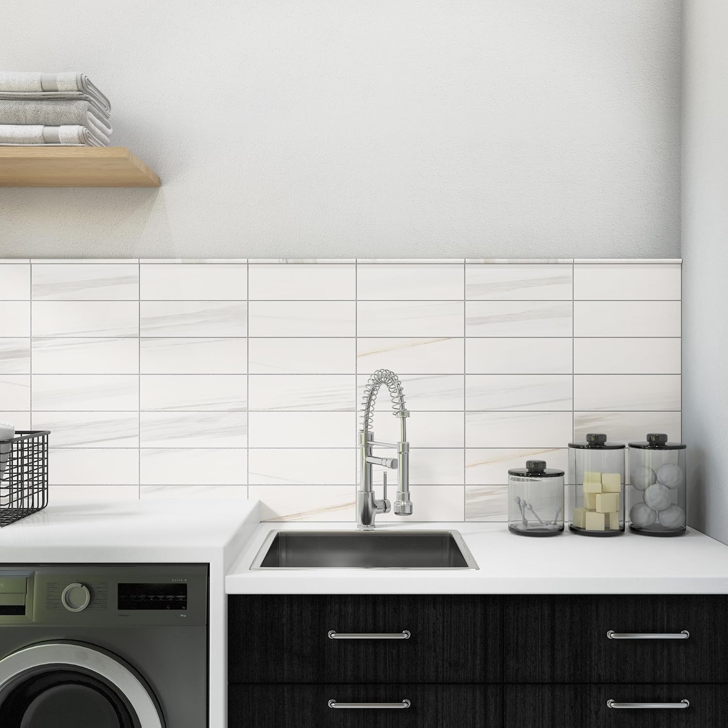 Daltile Pietra Divina 1/2" x 12" Marble Natural Stone Petite Pencil Rail in Honed Calacatta Dolomiti (Sold by The Piece)
