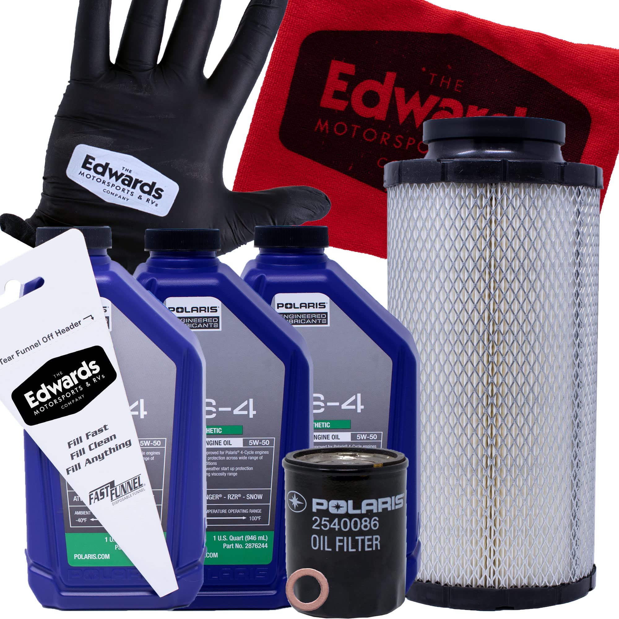 Edwards Oil Change Kit fits 2017-2022 Polaris RZR XP 1000 UTV SXS with Air Filter
