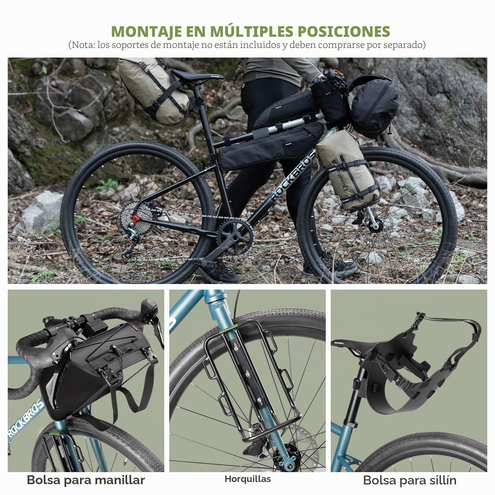 Bolsa Impermeable para Bicicleta con Sistema de Compresión