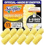 Swiffer Dusters Refill for Cleaning, Feather & Microfiber Duster Disposable Alternative, For Dusting Furniture, Blinds, Ceiling Fans, Walls, Helps Remove Allergens, Heavy Duty, Unscented, 11ct