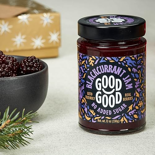 Miniatura 3 de Sweet Jam by Good Good - 12 onzas  1164oz - Sin azúcar añadida fruta del bosque  Concord Grape Jelly  Mermelada de grosella negra - Keto - Vegano -