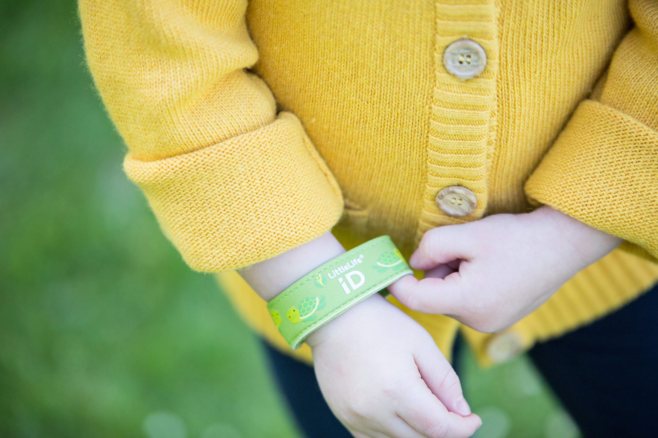 LittleLife Opaska bezpieczeństwa, bransoletka identyfikacyjna dla dzieci z kartami identyfikacyjnymi do kontaktu w nagłych wypadkach lub informacji medycznych