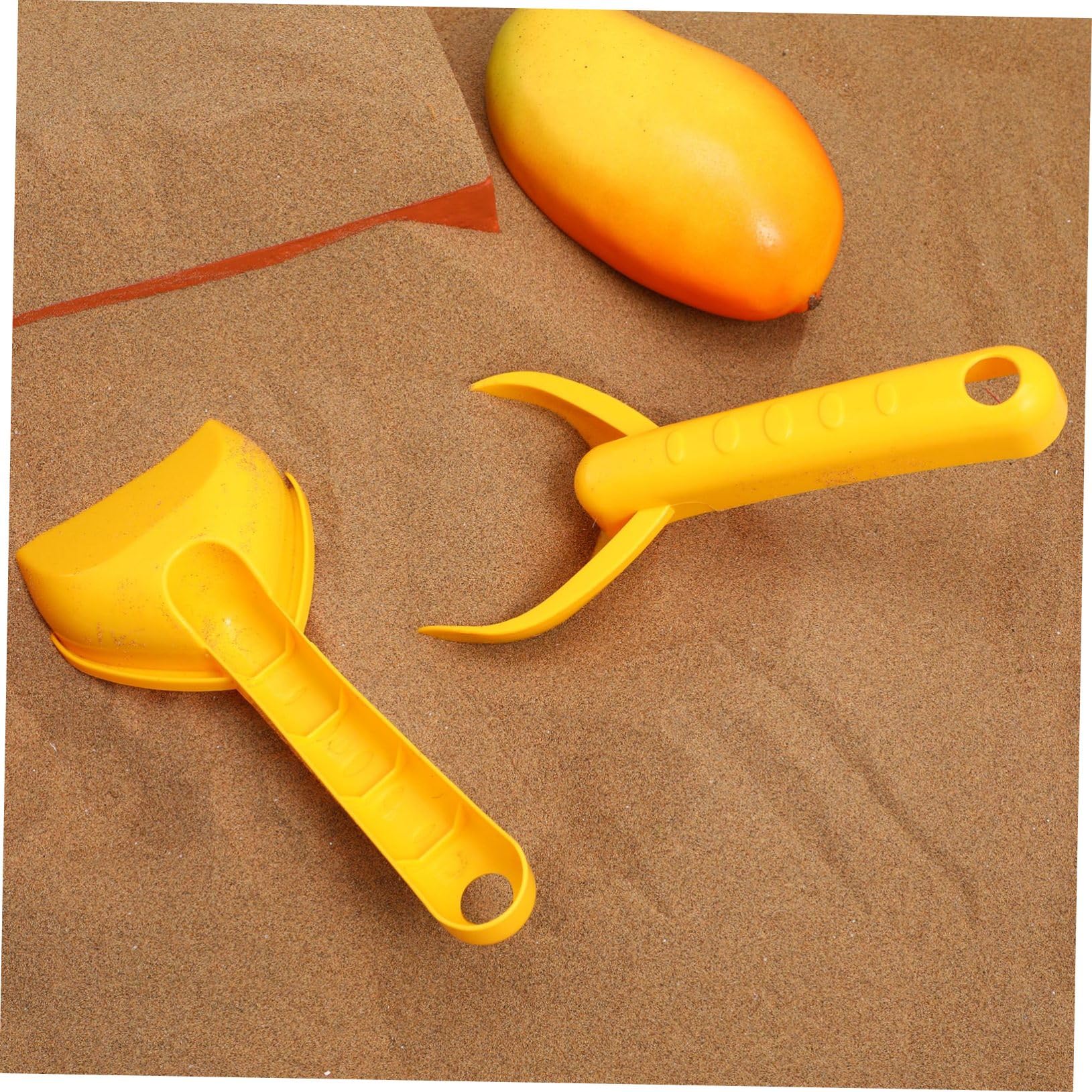 POPETPOP 24 Piezas Palas de Arena para Juguetes de Playa y Jardinería Pala de Color Amarillo para Actividades al Aire Excavación