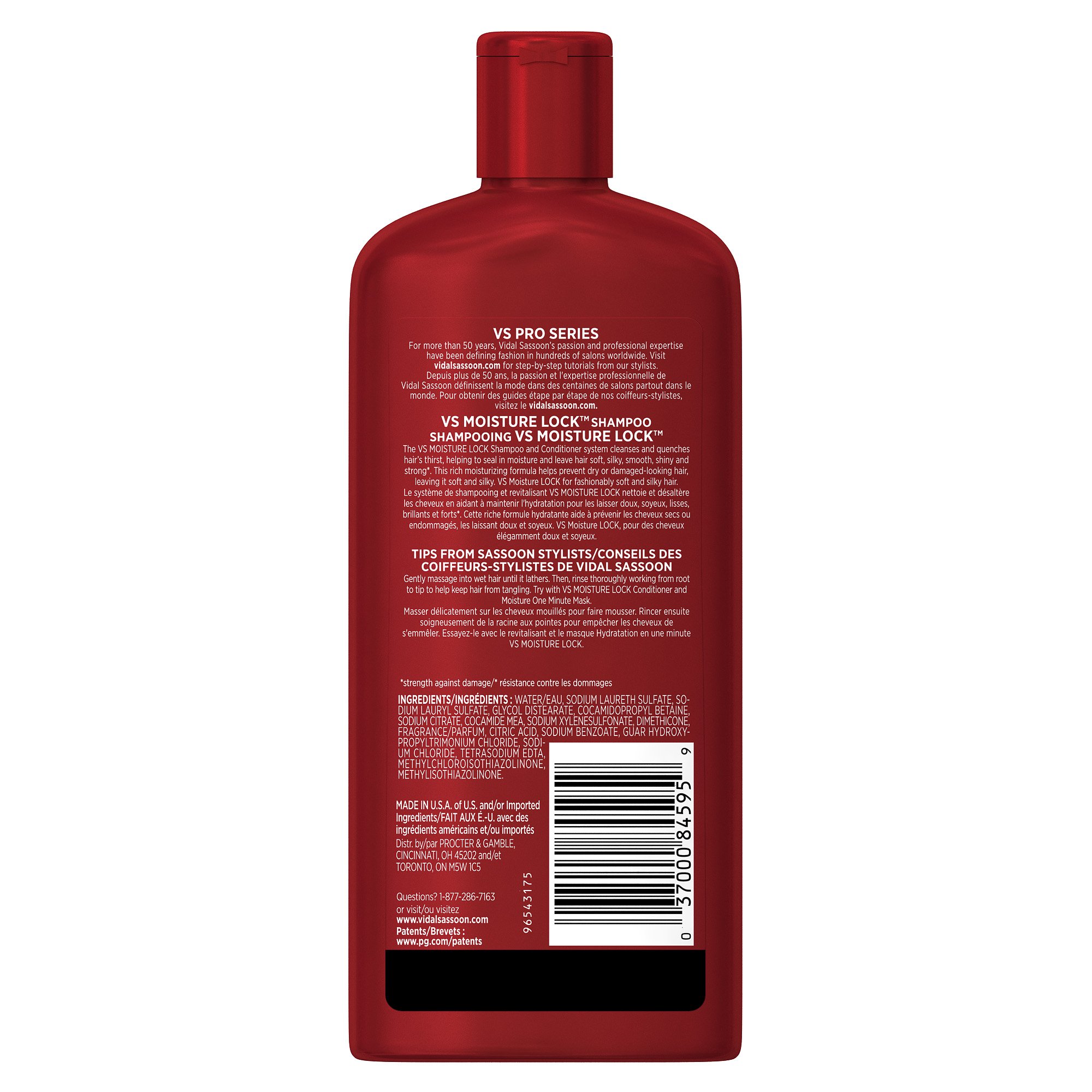 Vidal Sassoon Shampoo Pro Series Moisture Lock – 750 ml | Amazon