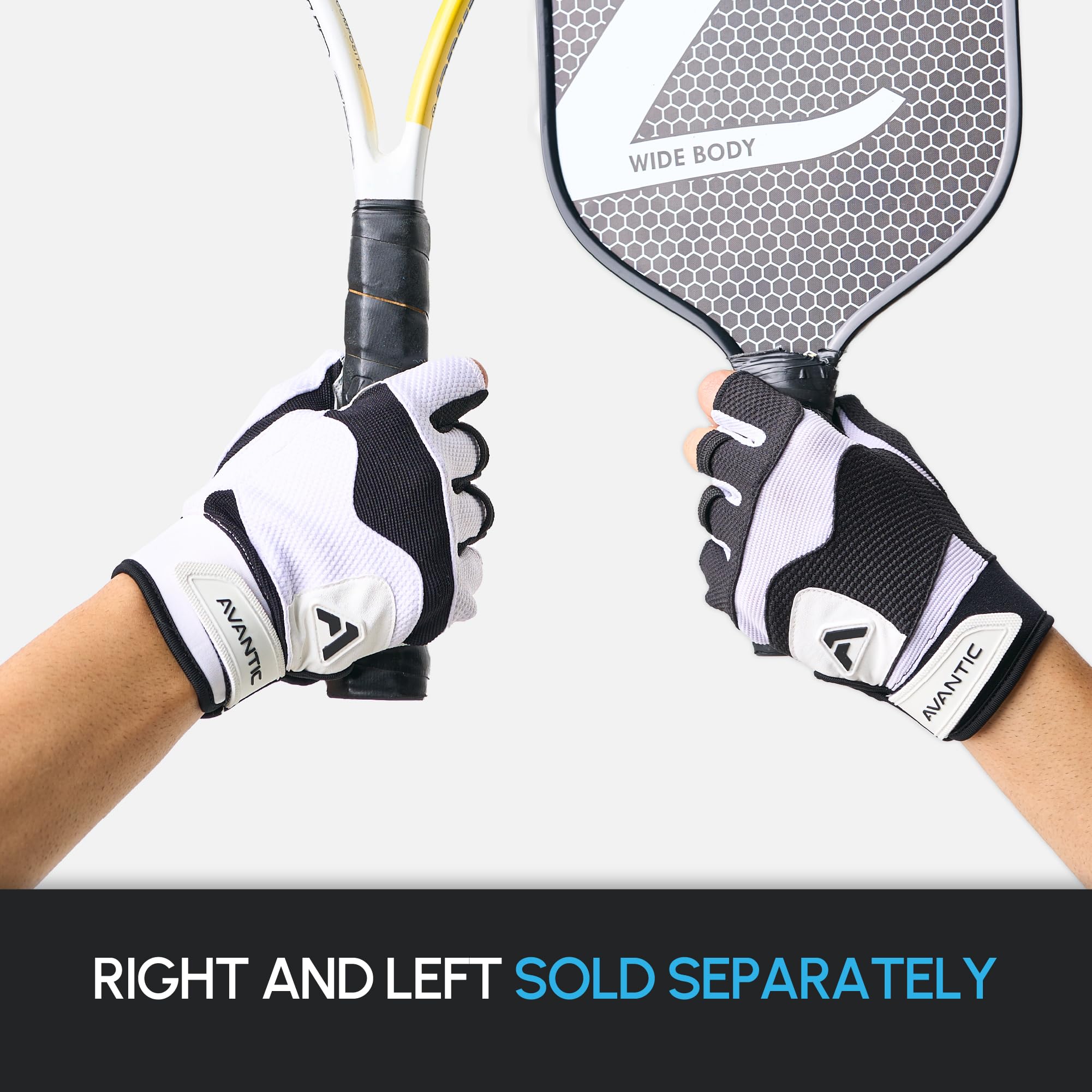 Avantic Pickleball Gloves For Men Women, Fingerless Glove Right Or Left  Hand Padel Tennis Pickleball Gear Accessories