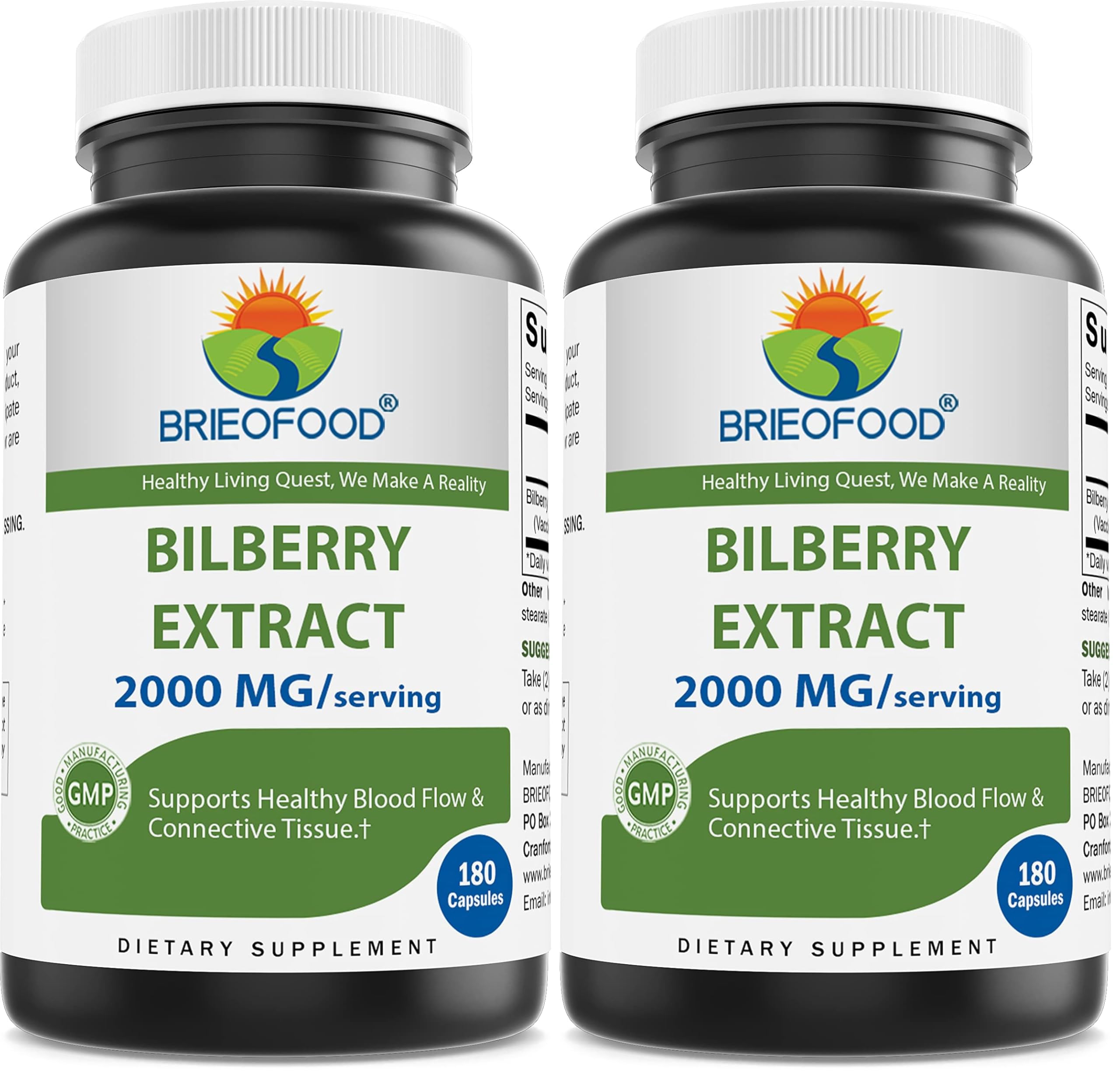 Bilberry Extract 2000 mg per Serving 180 Capsules — Amazon image 6