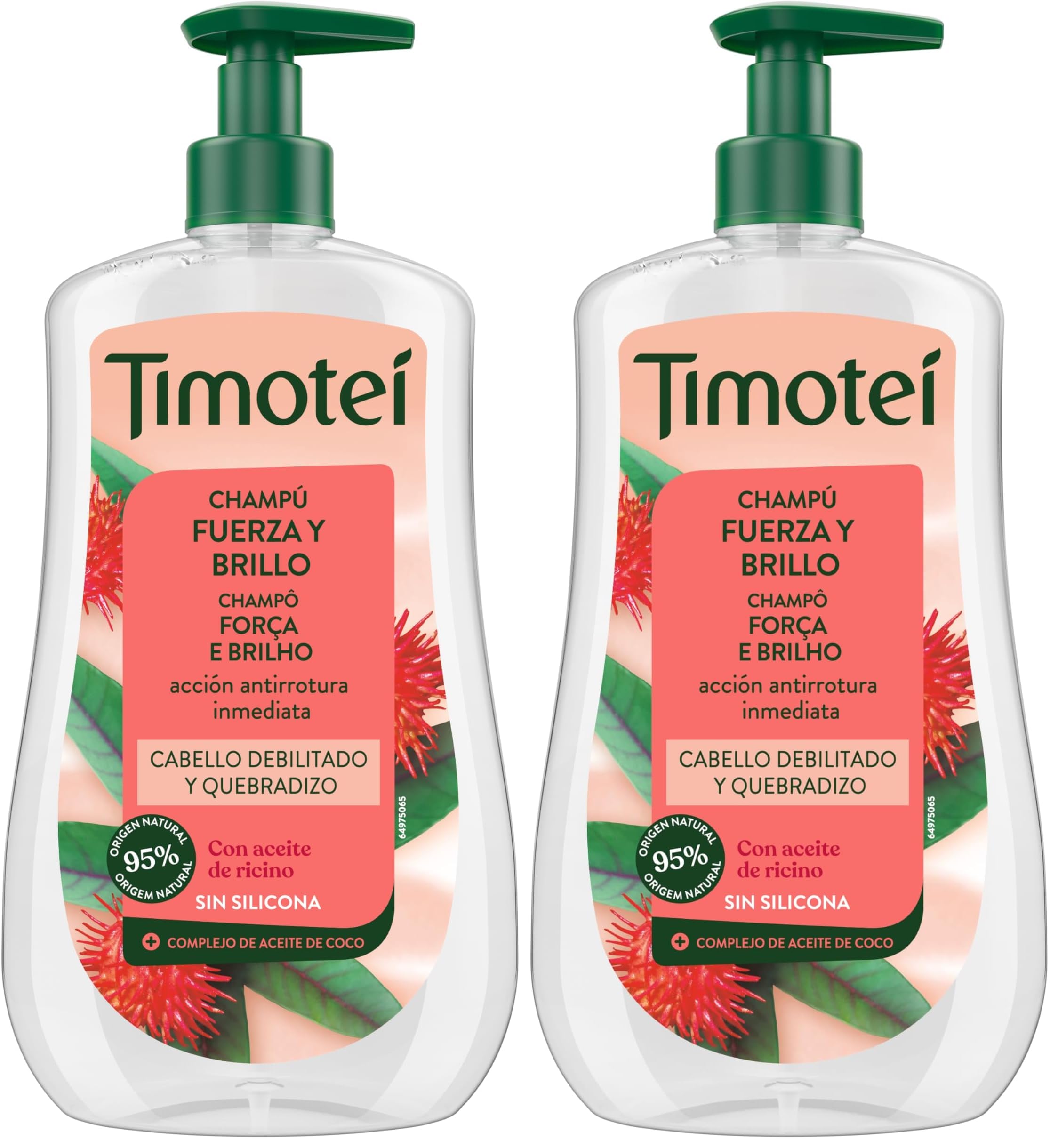 Timotei Champú Fuerza y Brillo 600ml| Acción Antirrotura Inmediata | Fortalece y Nutre | Con Aceite de Coco — view 8