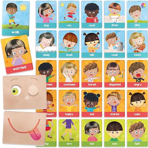 Miniatura 3 de Headu Tarjetas de emociones y acciones Montessori - Actividades de aprendizaje socioemocional de 1 a 4 años, tarjetas didácticas para niños de 1, 2,