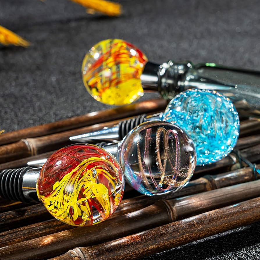 Amazon.com: Murano Glass Wine Stoppers, Reusable Wine Bottle