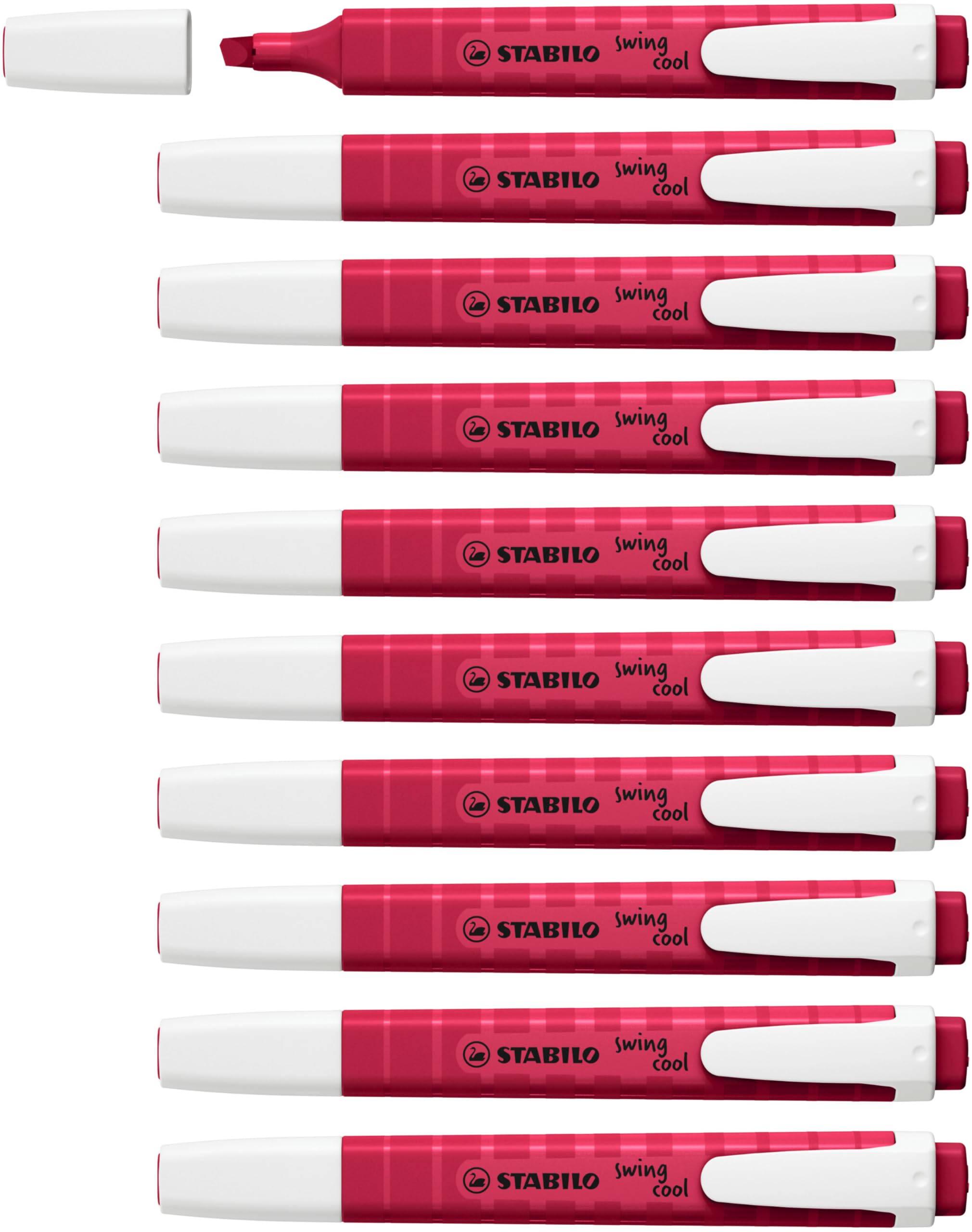 STABILO swing cool NatureCOLORS Wildflower - Highlighter - Pack of 10 - Burgundy