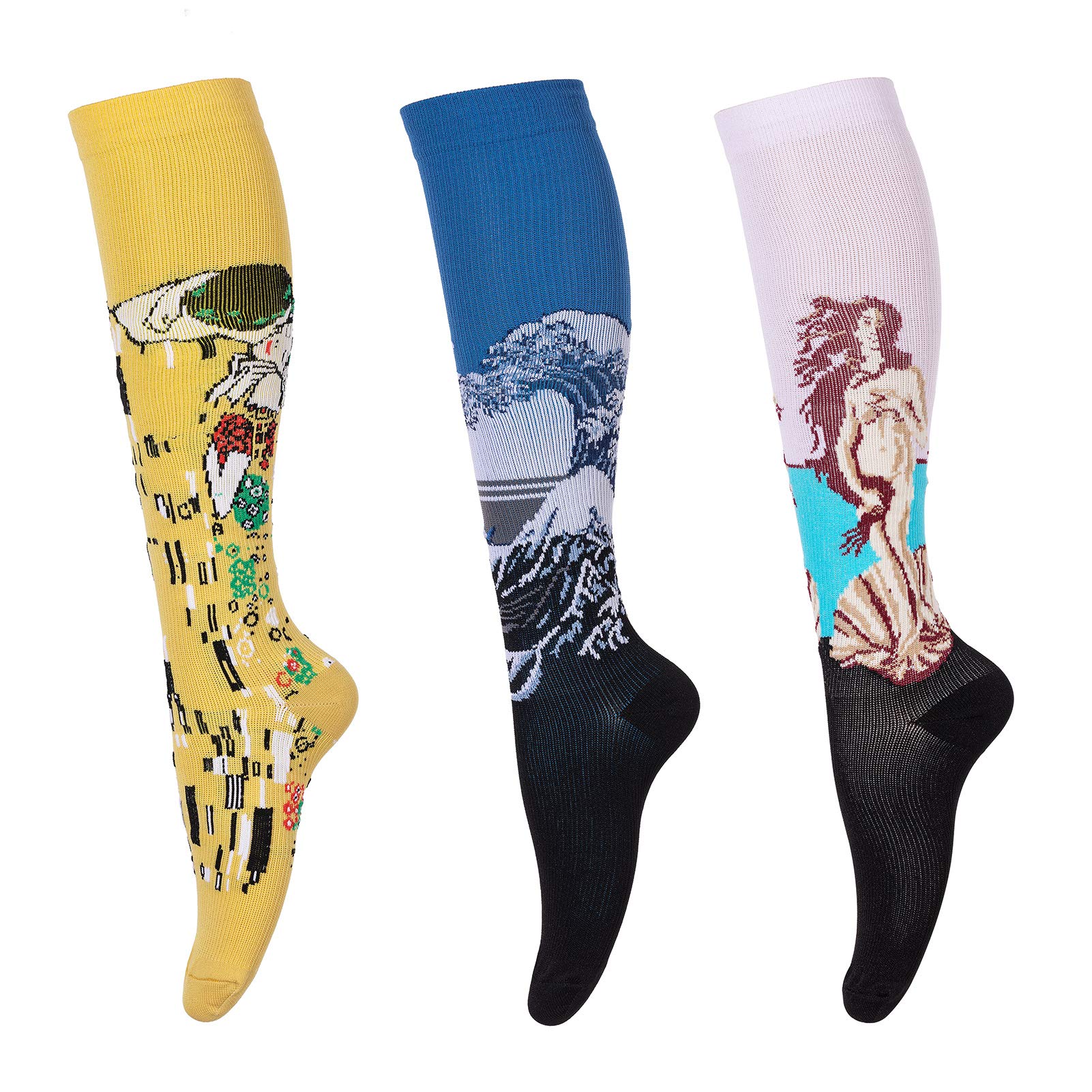Compression Socks for Women (3 Pairs - Art Style)