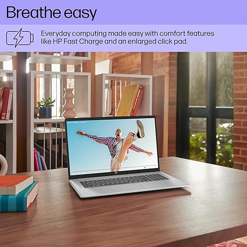 Miniatura 7 de HP portátil de 17.3 pulgadas, pantalla HD+, AMD Ryzen 5 7520U, 16 GB de RAM, SSD de 512 GB, gráficos AMD Radeon, Windows 11 Home, color plata