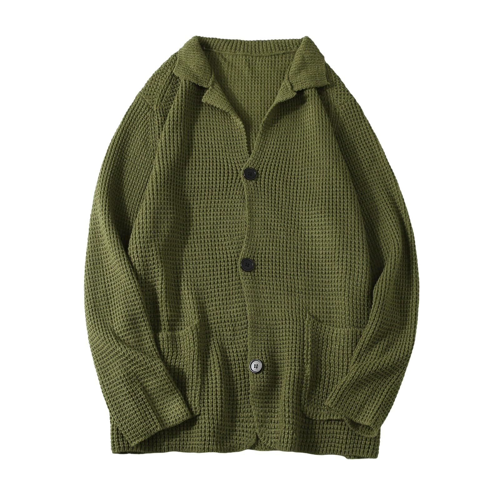 Cardigan Lana Hombre, Chaqueta con Botones Hombre Cuello Chal con Cable Suéte Manga Larga De Color Sólido Elegante Cálido Jersey con Botones para Exterior El Ocio