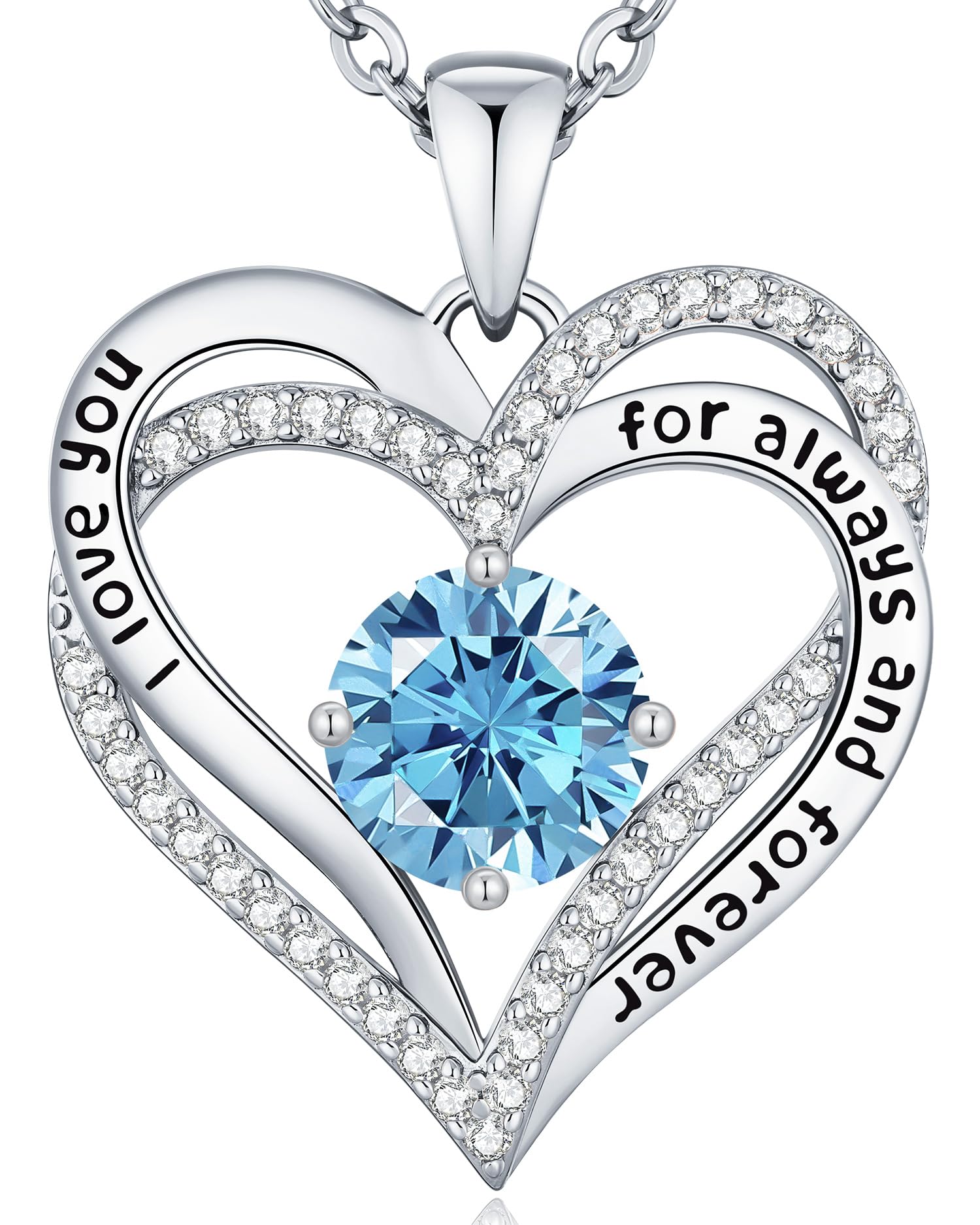 CDE Kette Damen Herz Anhänger Halskette für Frauen Schmuck Geburtstags Geschenk für Sie Freundin Weihnachten Valentinstag Muttertags Geschenk Hochzeit Jubiläum