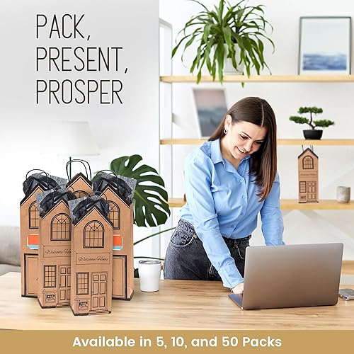Miniatura 9 de Welcome Home Bolsas  Bolsas de regalo en forma de casa grandes 5 unidades, bolsas de regalo en forma de casa pequeñas paquete de 5 unidades