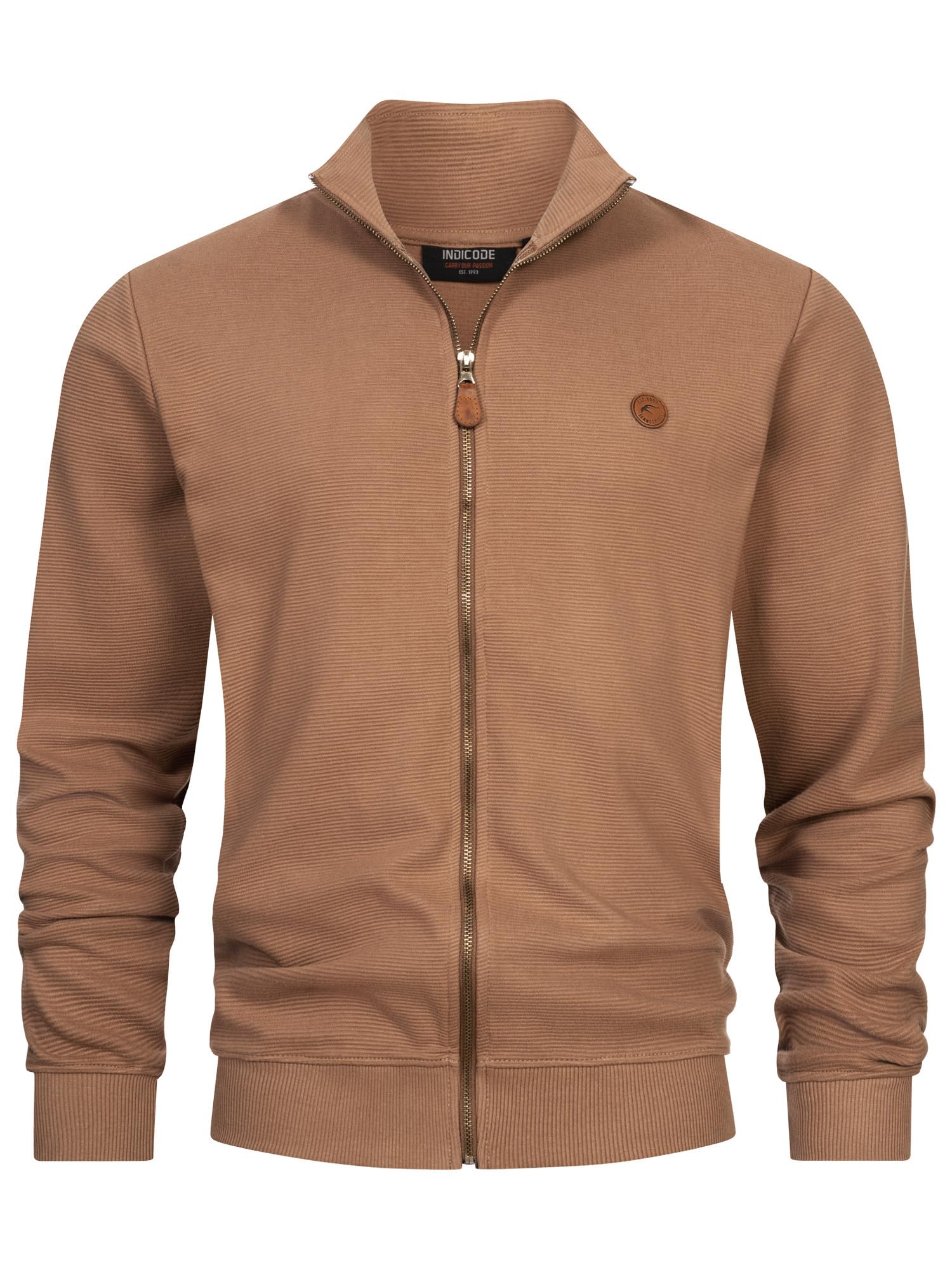Indicode Chaqueta de punto INGuadalupe para hombre de algodón | Sudadera con puños RIPP para hombre