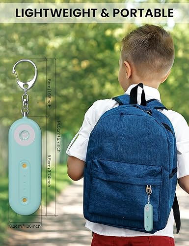 Miniatura 4 de ROTOPATA Llavero de alarma de seguridad personal para mujer, recargable de 130 dB de autodefensa de emergencia con luz estroboscópica LED para