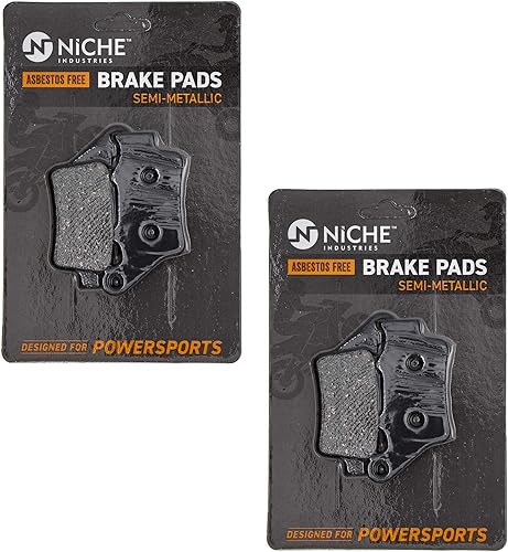 Miniatura 7 de NICHE Juego de pastillas de freno para Husqvarna WR 125 250 BMW F800S F650 F800GS F650GS F700GS Triumph delantero trasero semi-metálico paquete de 4