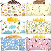 Vista 18 de Chumia 6 Bolsas Reutilizables para Refrigerios Regalos de Navidad Seguridad Alimentaria Bolsas Lavables para Refrigerios Almuerzo con Cremallera