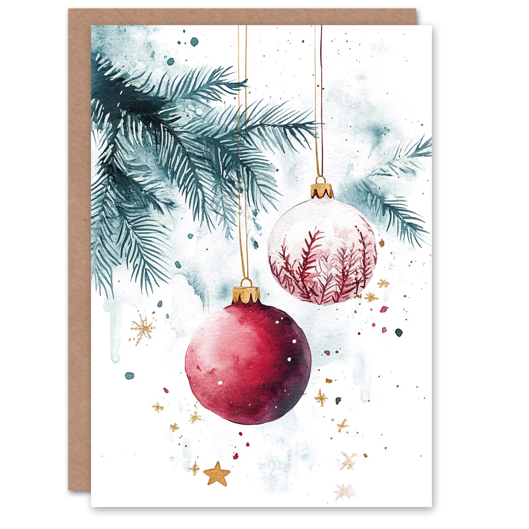 Artery8 Hanging Bauble Tree Ornaments Stars For Her Woman Xmas Festive Christmas Card