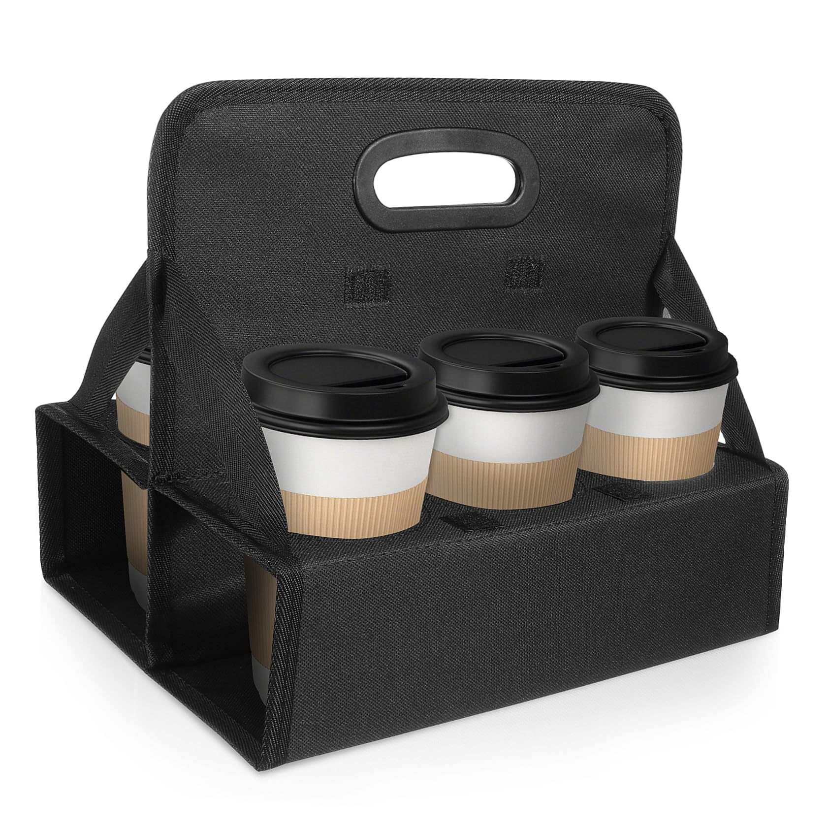 Unomor Foldable Drink Carrier with Handle Versatile Reusable Caddy for Coffee and Beverages Cup Holder Bag for Takeout Ample Capacity for Multiple Drinks