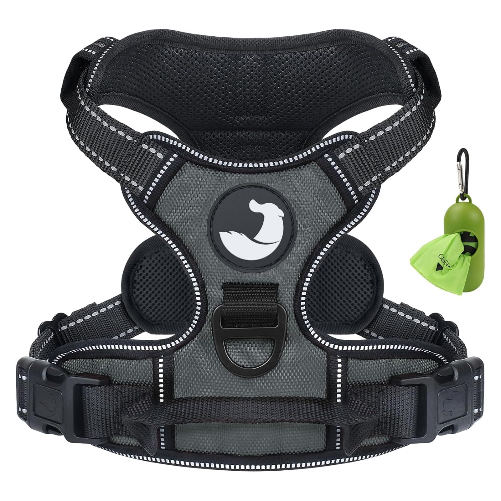 Joytale No Pull Dog Harness Medium Sized Dog, Reflective Pet Vest with Front Clip, Adjustable Soft Padded Harnesses with Easy Control Handle for