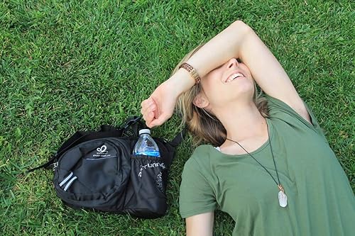 Miniatura 26 de Waterfly - Cangurera de senderismo con soporte para botella de agua para hombres y mujeres, para correr y pasear al perro, para iPhone 8 Plus, Verde