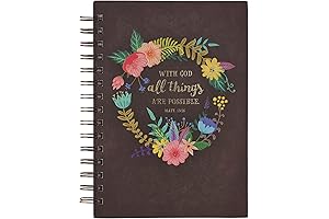 Christian Art Gifts Journal, Wire-Bound Hardcover With God All Things Are Possible