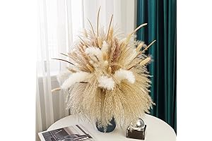 Pampas Grass Garland: 145 PCS Dried Pampas Grass Bouquet for Boho Home...