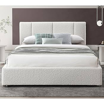 w.pcoco 様 mermaid beige×white ポシェット Amazon.com: Omax Decor Venice Upholstered Platform Bed | Box