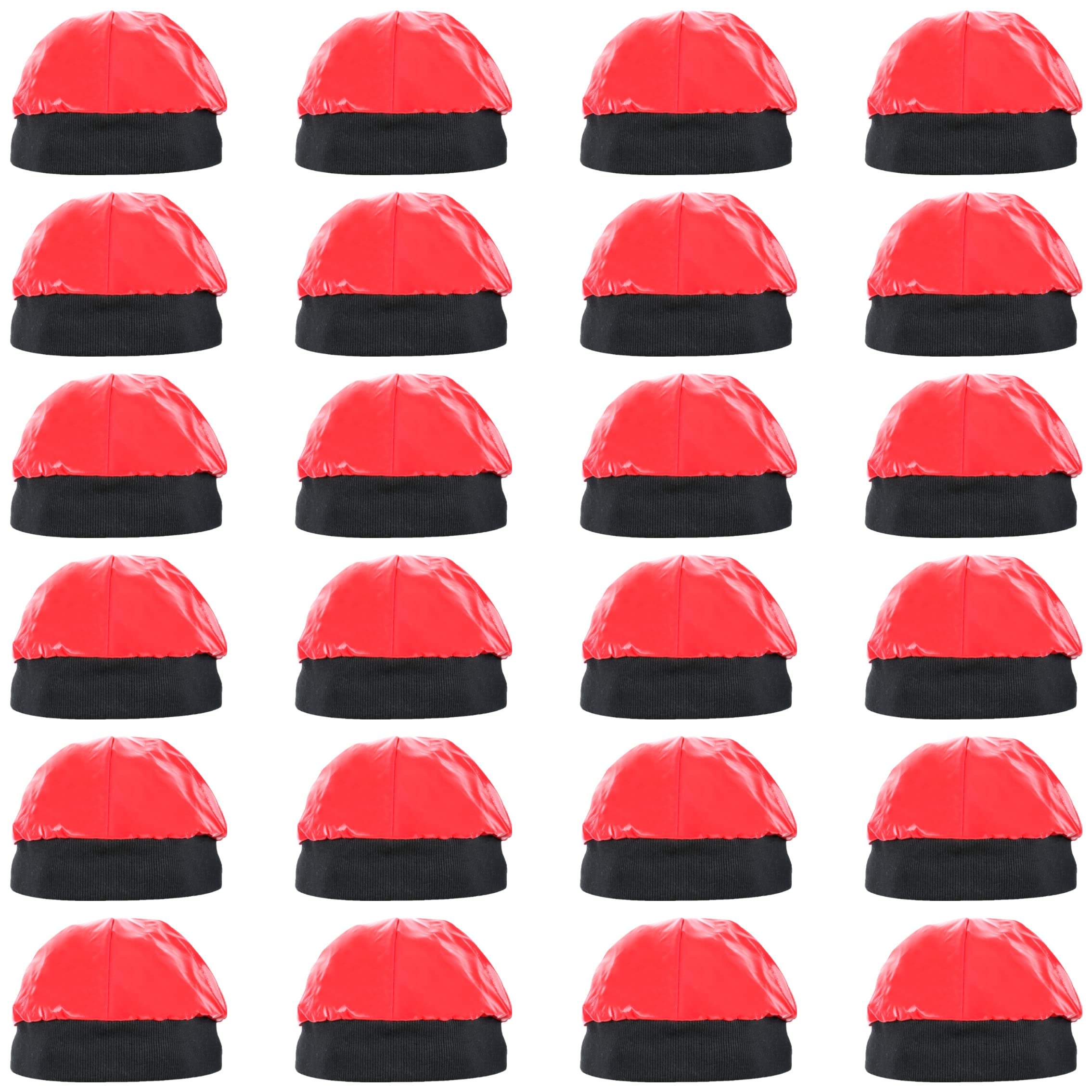 Adults Rapper Accessory Set - Red Rapper Hat With Black Band - Adults Tv Film Character Fancy Dress Costume Set (Pack Of 24)