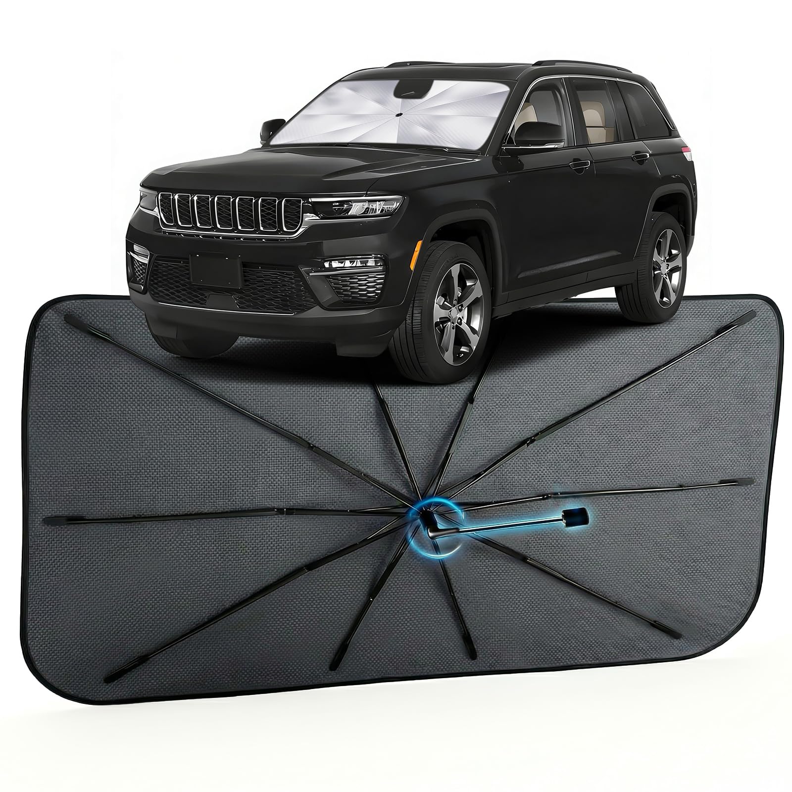 Car Windshield Sun Shade Umbrella for Jeep Grand Cherokee 4XE 2022-2026