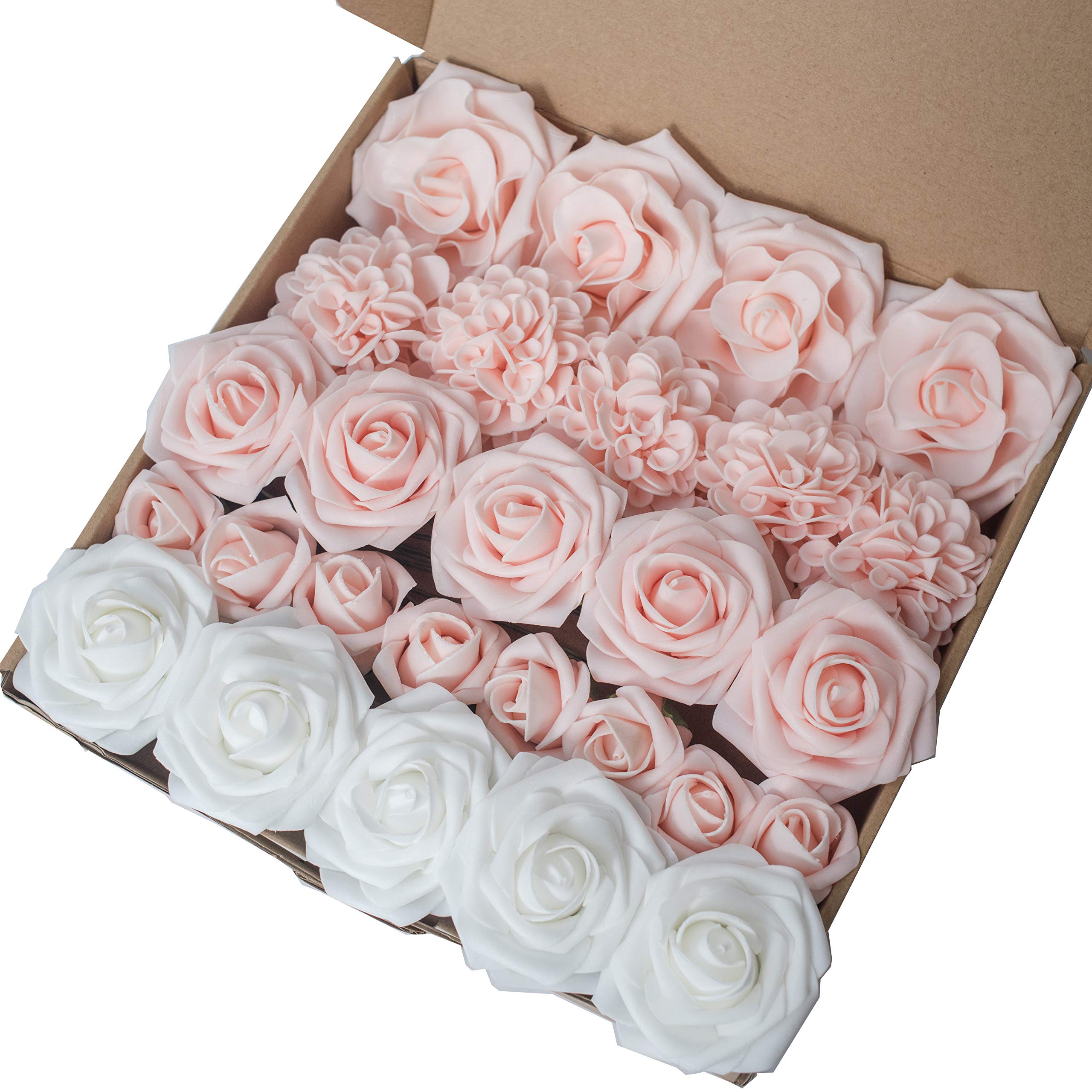Breeze Talk Artificial Flowers Combo Dreamy Blush Wedding Decorations Flowers for DIY Bouquets Centerpieces Floral Arrangements (Dreamy Blush)