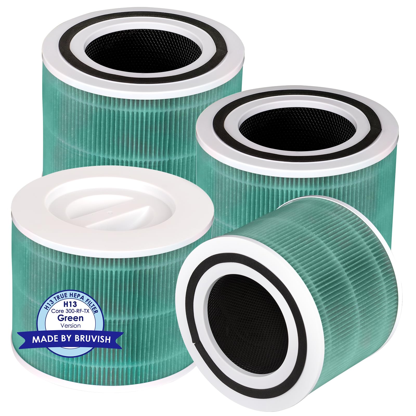 Core 300 Replacement Filter for LEVOIT Core 300/ Core 300S/ Core 300-P/Core 300S-P/Core P350 Air Purifi-ers, 3-IN-1 HEPA Filter, Compared to Part# Core 300-RF, White (2 Pack