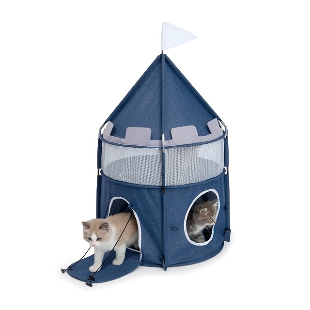 Catit Vesper Castillo Plegable para Gato, Azul