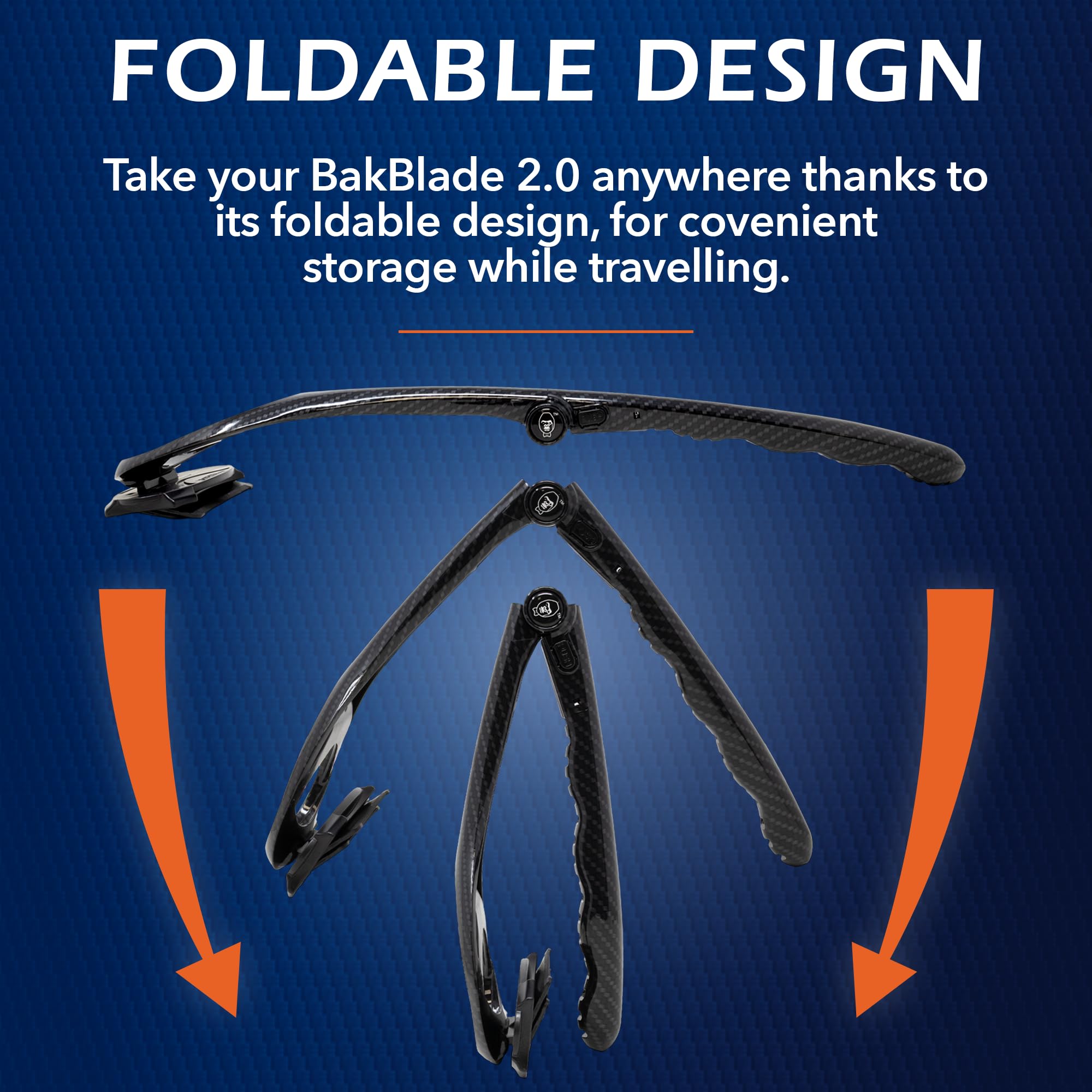 BakBlade 2.0 Carbon Fibre Effect – maszynka do golenia pleców dla mężczyzn (DIY), ergonomiczna rączka, golenie na mokro i na sucho (dodatkowe ostrza w zestawie)