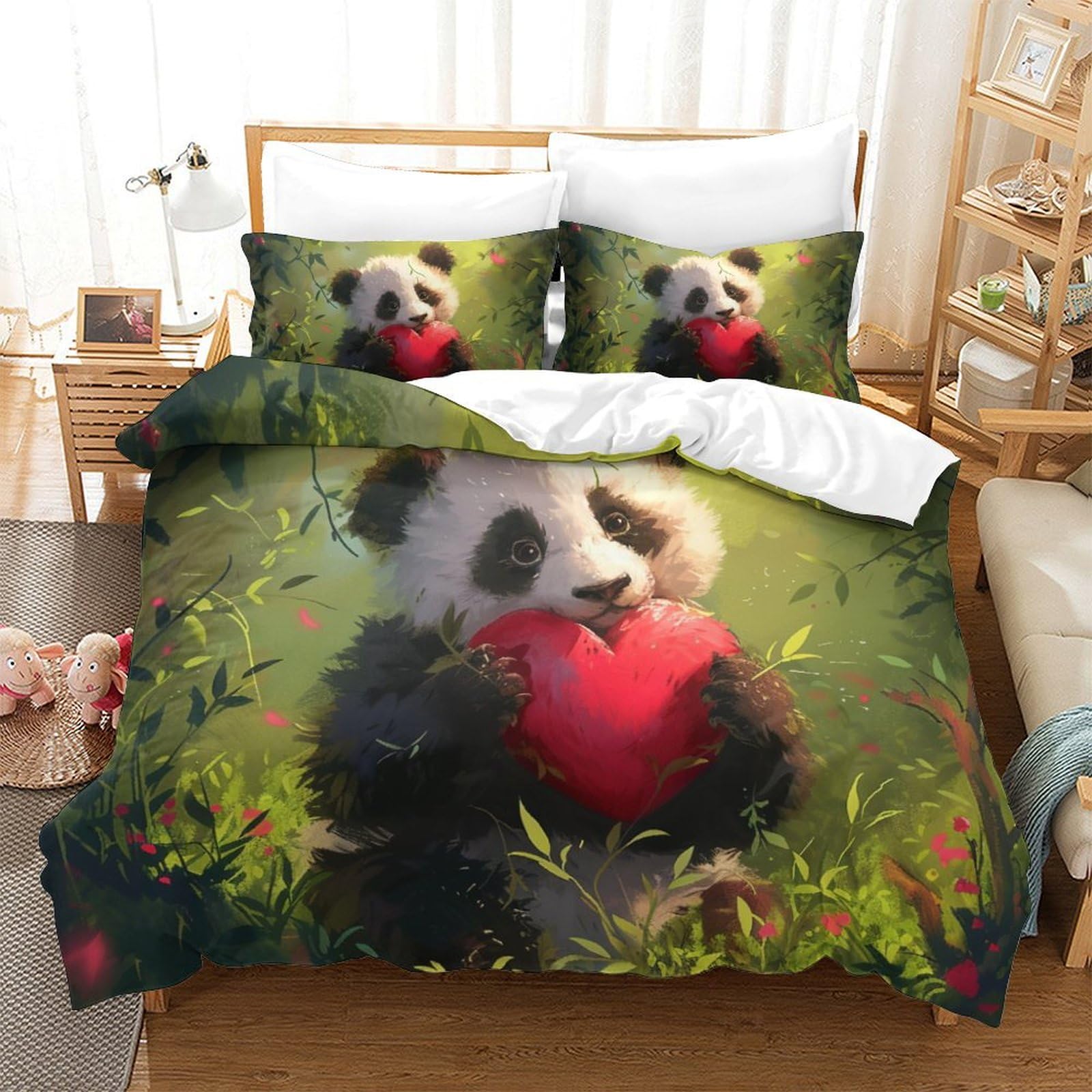 Parure de lit panda 3D pour transformer votre chambre en un espace de détente cocooning