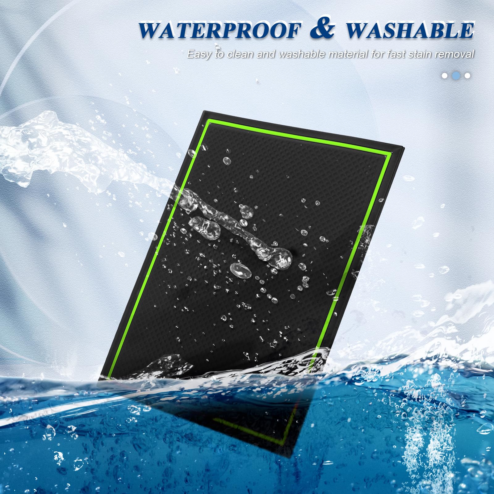 thumbnail: LANGBEAN Antislipmatten Set Voor Peugeot 208 / 2008 (2020-2025) - 6 Stuks, Zwart/rood - Rubberen Bescherming