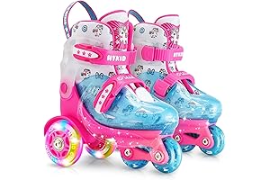 HYKID Toddler Roller Skates: Glowing, Safe, and Adjustable for 5-Year-Olds
