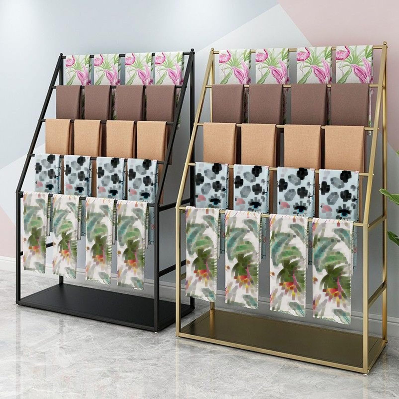 Bodenstehender Schalständer, Krawattenhalter, Handtuchhalter, Schal-Organizer, Hosenbügel, Band, Aufbewahrungsregal für Bekleidungsgeschäft, Ankleidezimmer