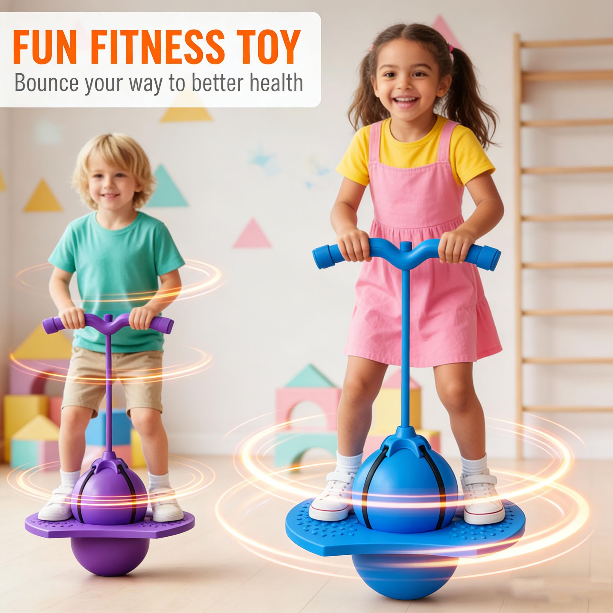 2026 Neu pogo-sprungball Mit Griff, Pogo Ball Hüpfspielzeug Outdoor, Höhenverstellbar, Stabil & Spaß für Kinder & Erwachsene - Tragfähigkeit 300 Kg, Pogo Ball - Verdickt Und Verschleißfest (1PC-E)