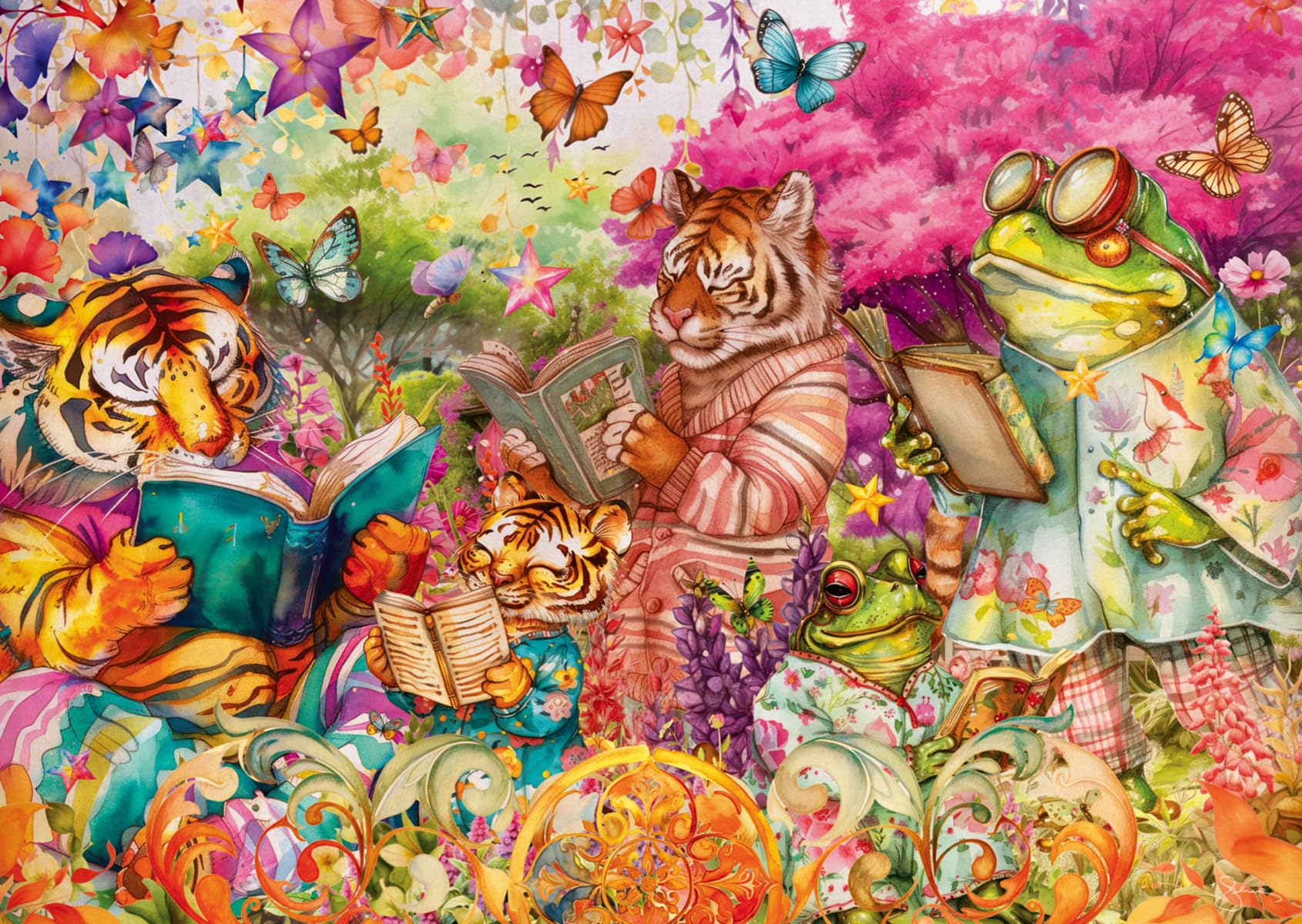 Ravensburger USA Jigsaw Nationals – Club de Lecture – Puzzle de 1000 pièces – Scène Confortable sur Le thème de la Lecture – Amusement Relaxant et créatif pour Les Amateurs de Livres – À partir de 14
