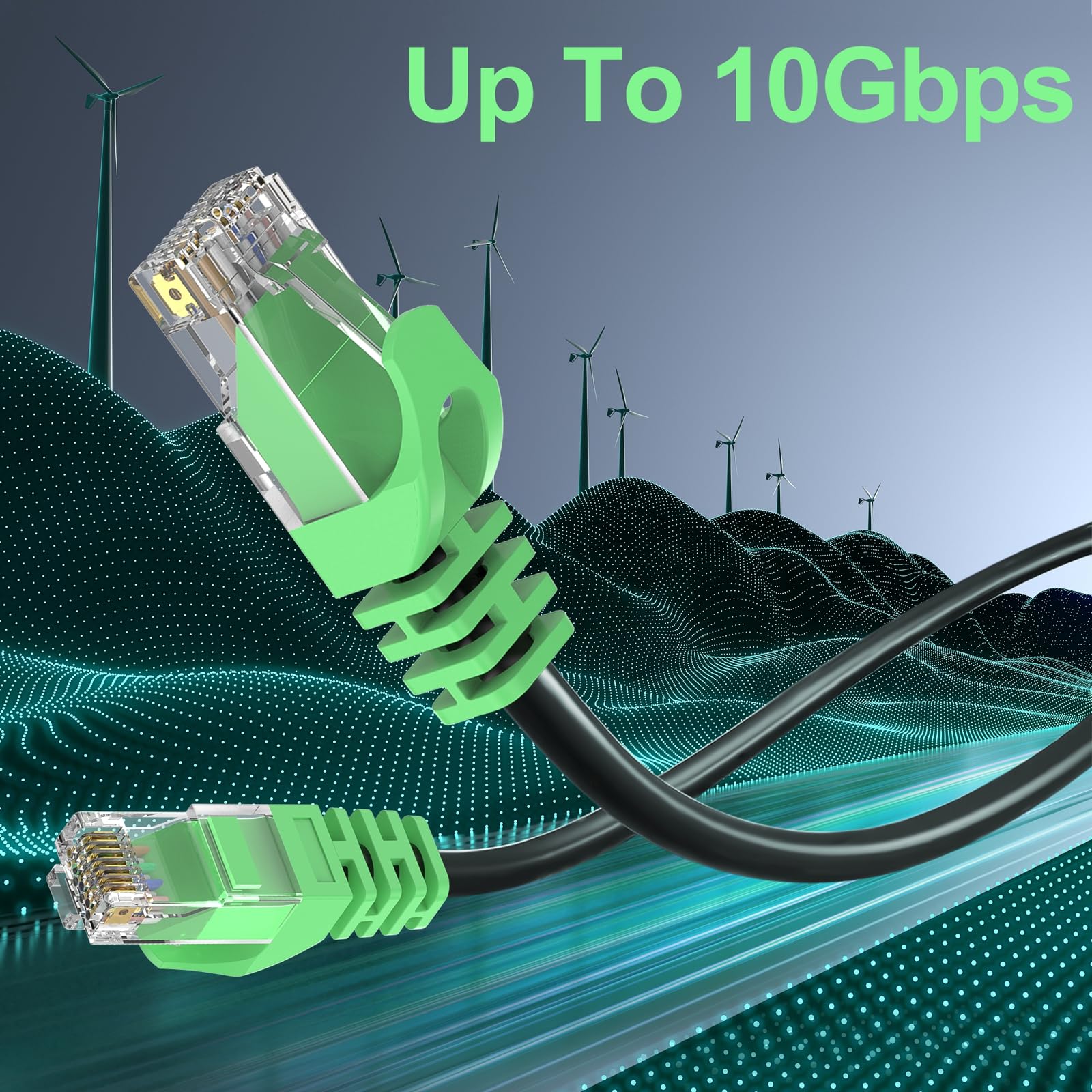 Câble Ethernet Cat 6 de 61 m, 23 AWG en aluminium plaqué de cuivre CCA solide, imperméable en polyéthylène, gaine rigide et durable pour l'enfouissement direct et les conduits, prend en charge