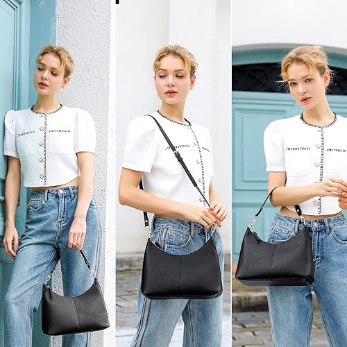 Miniatura 3 de Keyli Bolsos pequeños de hombro para mujer, mini monedero impermeable de cuero suave, bolsos cruzados para trabajo, compras, viajes