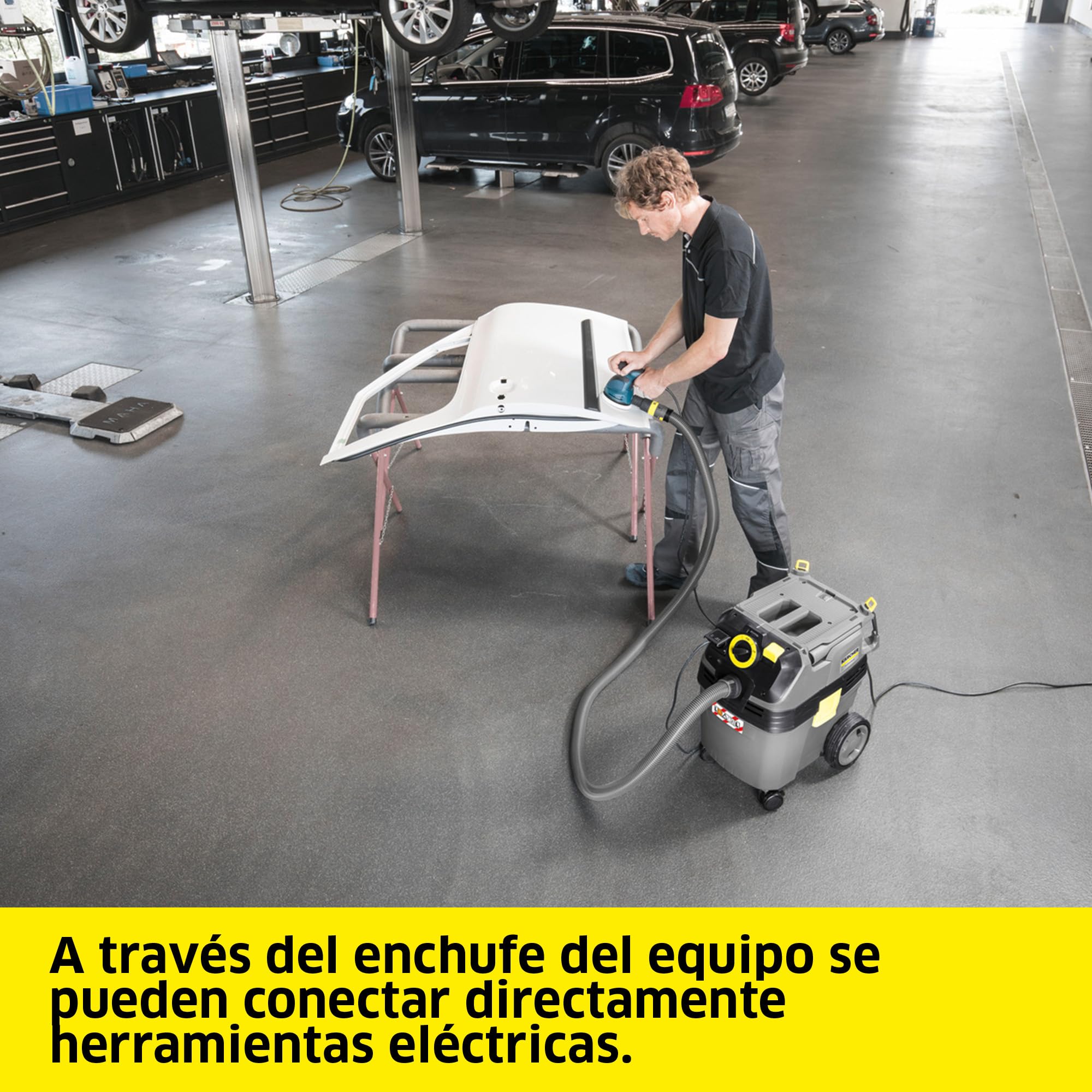 KÄRCHER Aspirador en seco y húmedo NT 30/1 Ap Te L, Potencia: máx. 1380 W, depósito: 30 l, Manguera de aspiración: 2,5 m, Boquilla barredora de Suelos (300 mm), Boquilla para Ranuras, Toma del Equipo