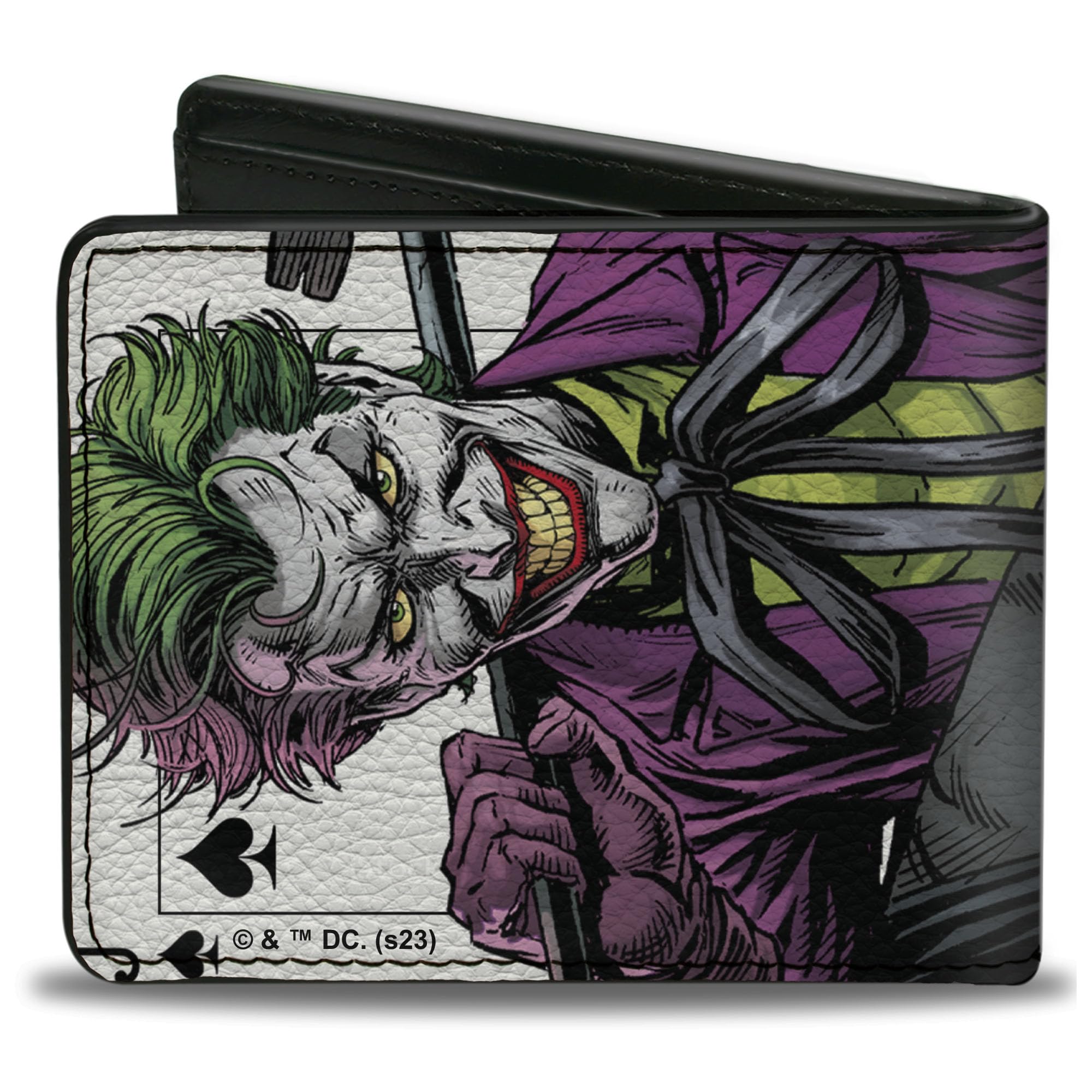 Buckle-Down DC Comics Wallet, Bifold, Batman Versus Joker Three Jokers Spade Card Comic Book Cover, Vegan Leather