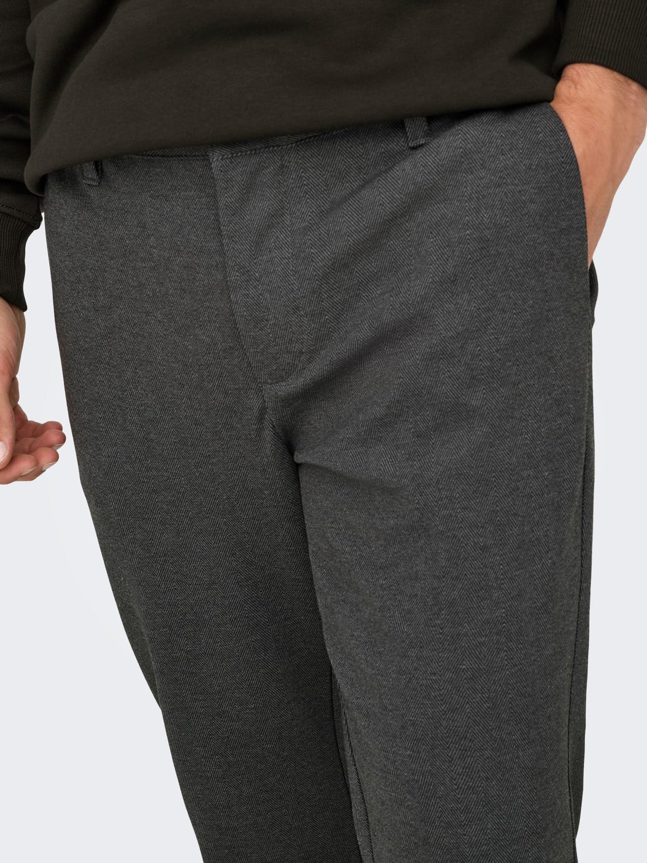 ONLY & SONS Herren Chino Hose ONSMARK 2911 - Slim Fit - Schwarz W28-W38 Stretch