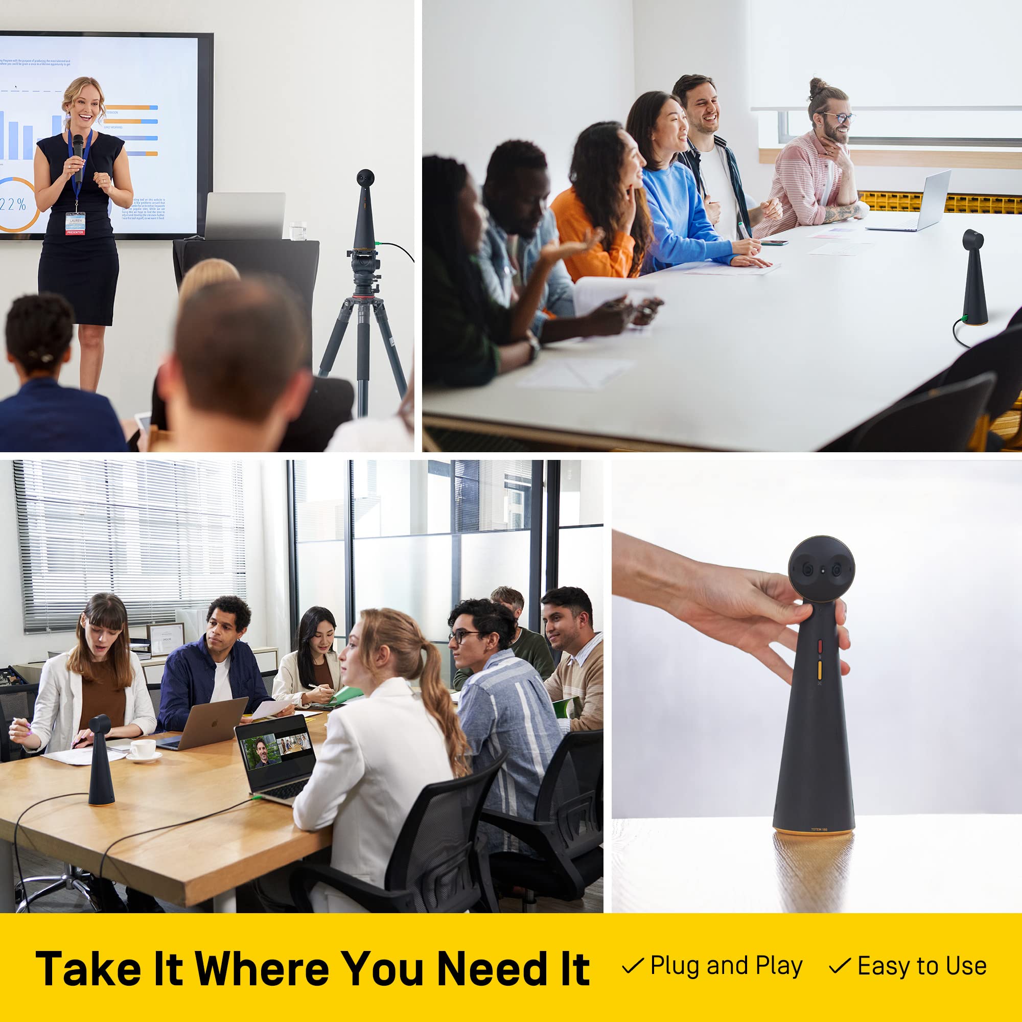 IPEVO TOTEM 180 degree 4K conferencing camera