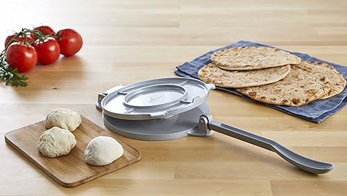 Miniatura 3 de IMUSA MEXI-86005 - Prensa de tortilla de aluminio fácil de usar color plateado