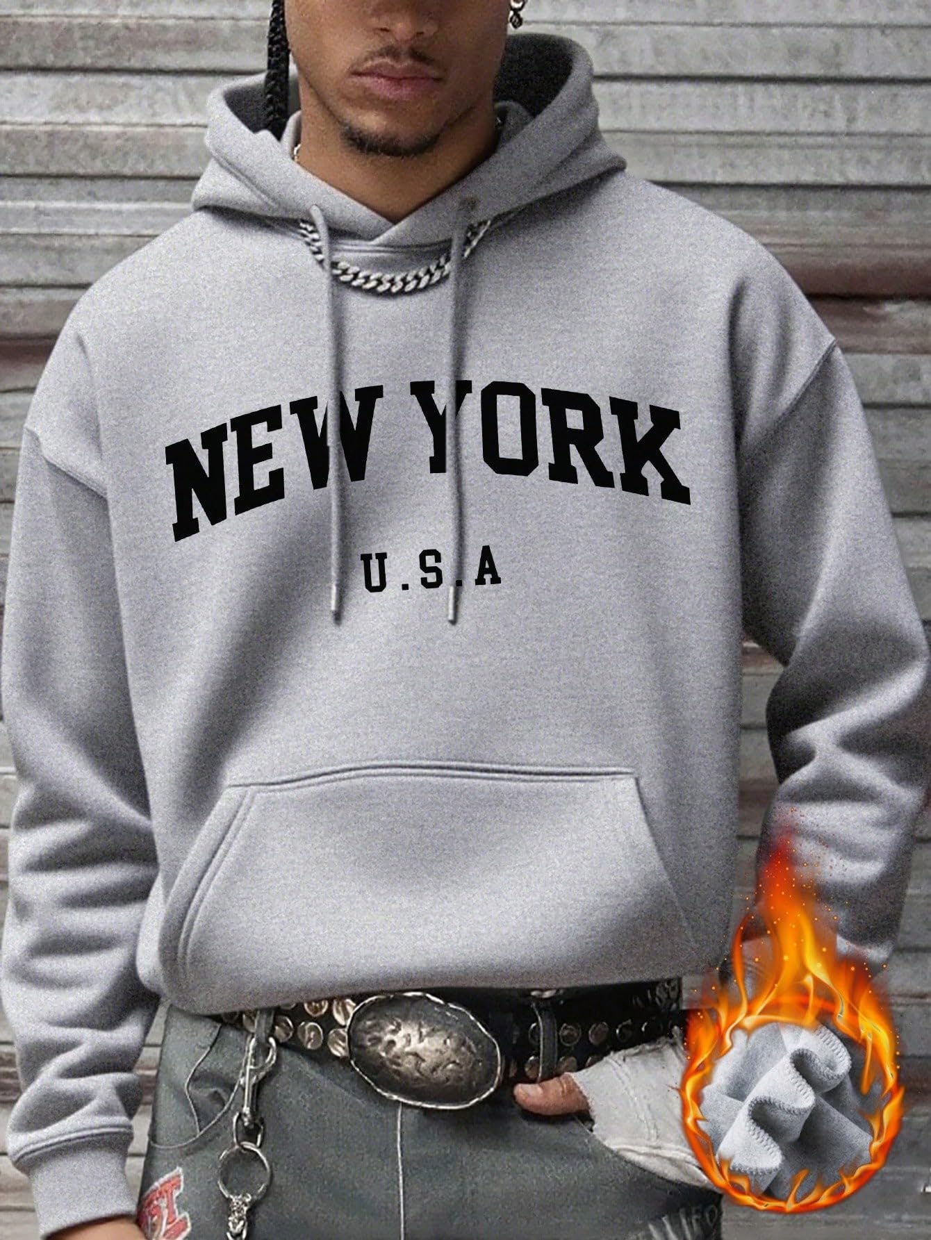 Sudadera con capucha para hombre, diseño gráfico, con bolsillo, tallas XS-XXL — view 2